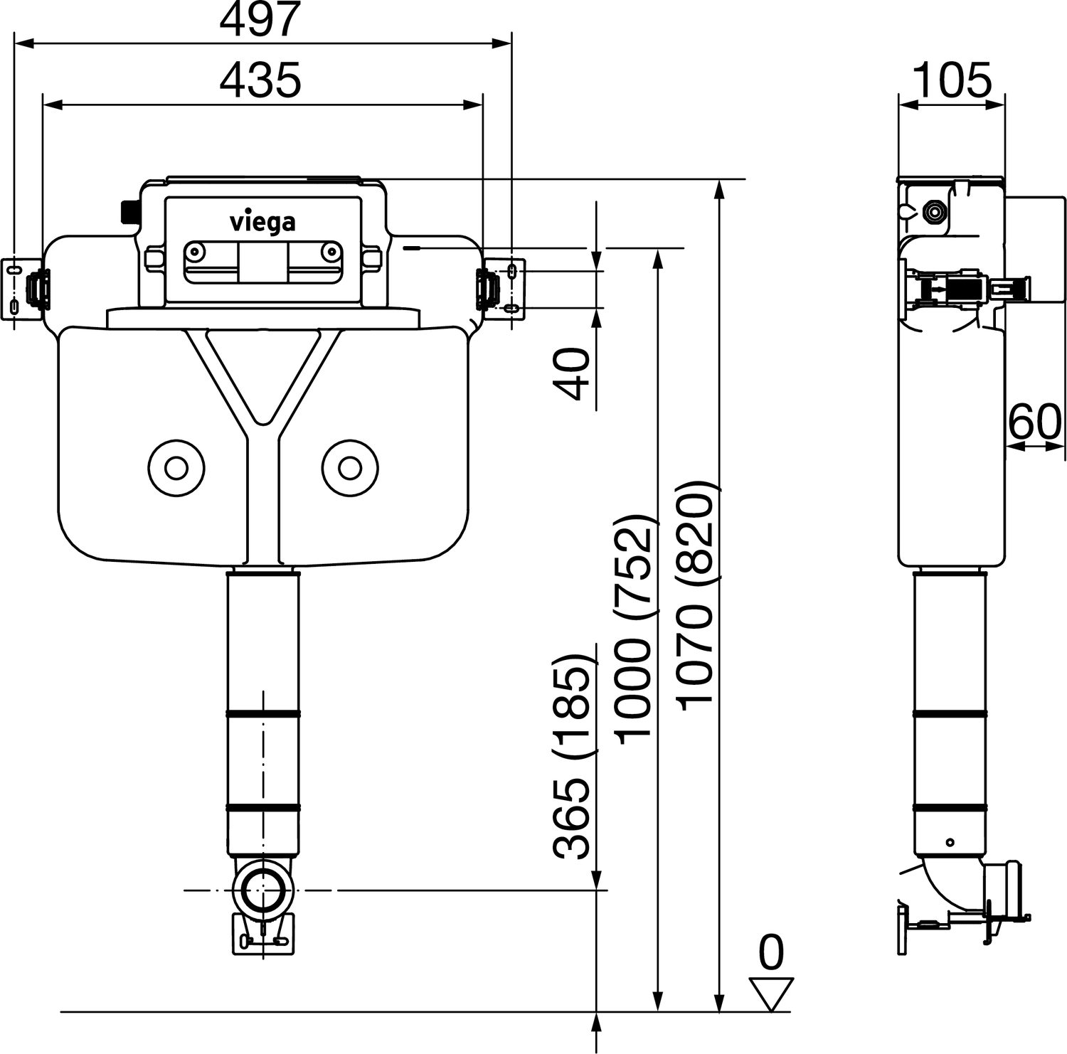 Concealed cistern