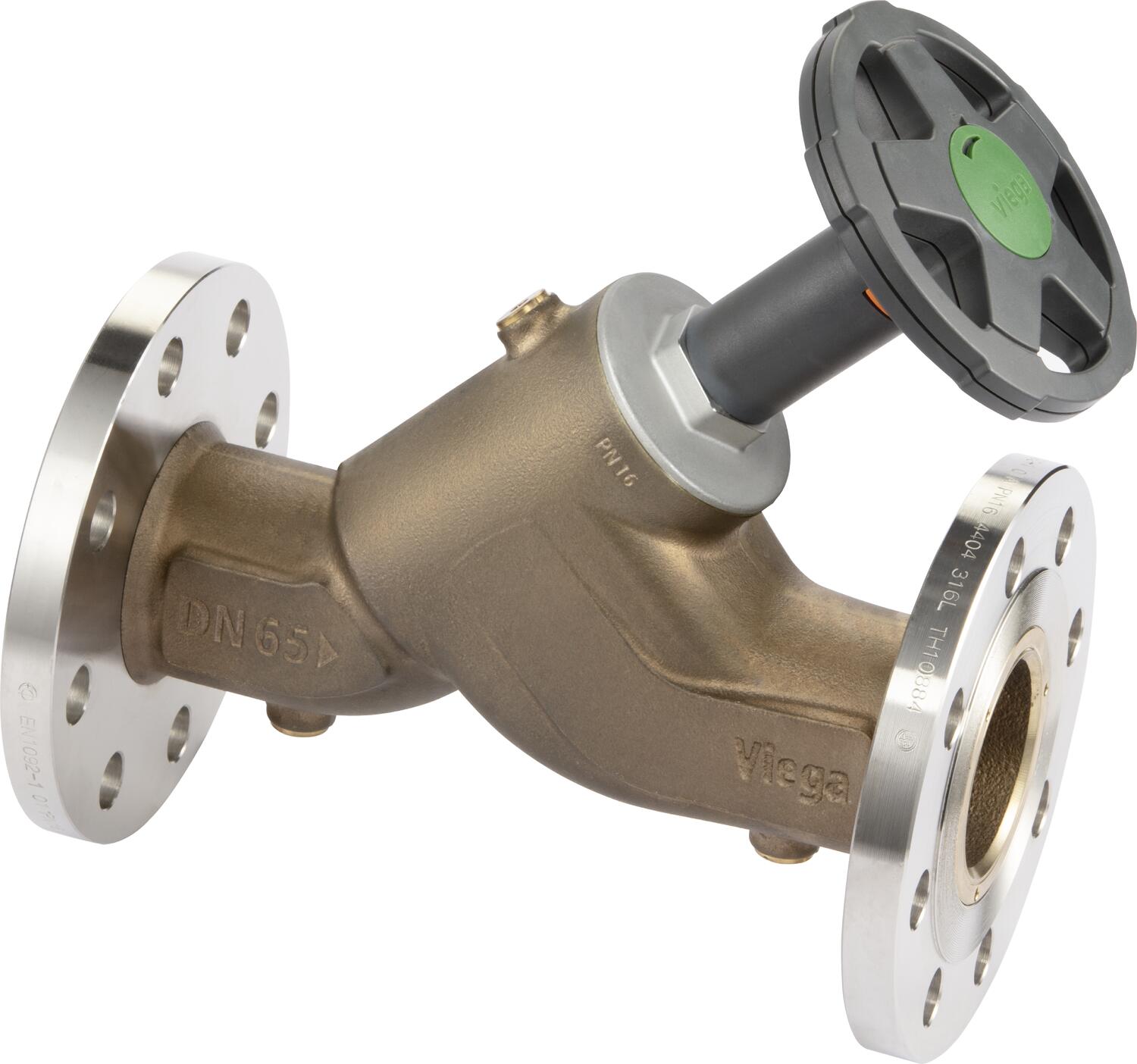 Valvola A Sfera A Manicotto Obliquo Fittingstore - Ottone, PN10, Filettatura Rp 1/2" - Certificata DVGW Per Acqua Potabile - Temperatura 0-90°C - Testata EPDM - 4