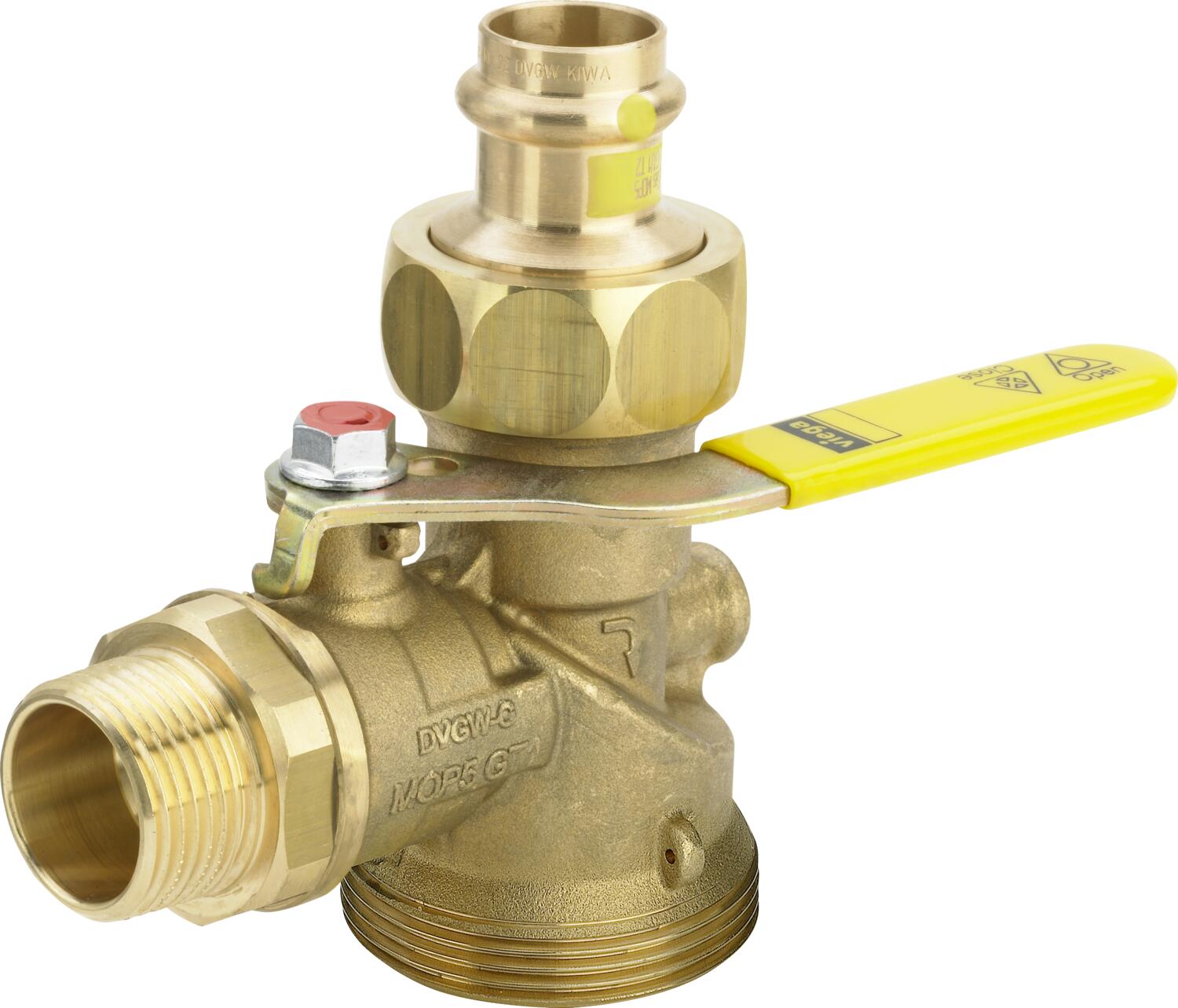 Profipress G Gas meter angled ball valve viega.sg