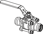 Viega ProPress 3-piece ball valve - 2 of 3