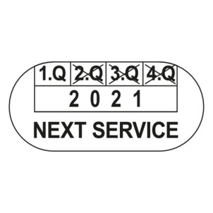 Presbakker, next service-klistermærke