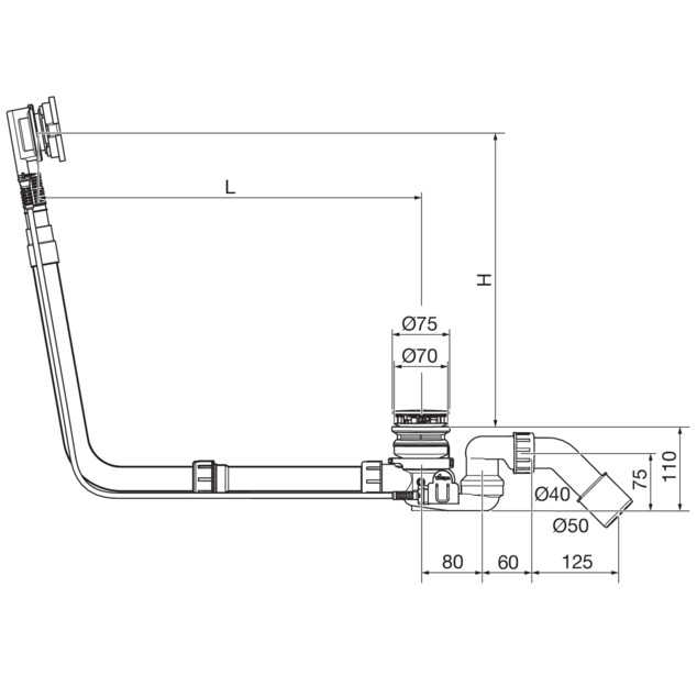 Multiplex Trio F,  Modell 6145.6, Maßzeichnung