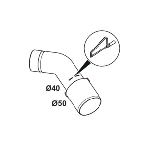 Multiplex Trio (Motor), Abflusssystem anschließen, Rohrbogen absägen