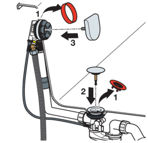 Multiplex Trio MT9, Ausstattungsset montieren, Rosette und Ventilkegel einsetzen