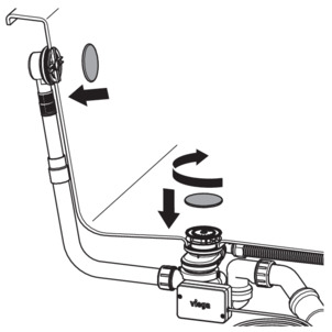 Multiplex Trio F (Motor), Überlaufrosette  und Ventilabdeckung montieren