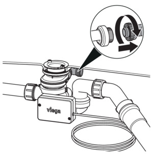 Multiplex Trio F (Motor), Zulauf anschließen, Anschlusswinkel lösen