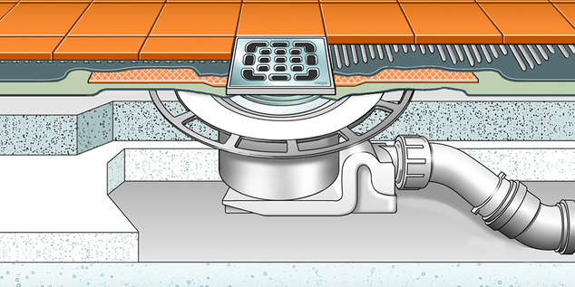 Drain, bonded seal, diagram