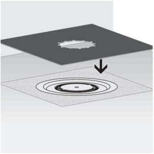 Floor drain, Advantix, attach sealing collar