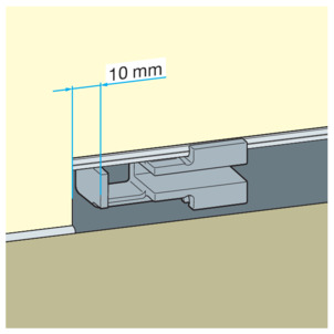 Shower channel, 4967.10, mount the standing grate holder