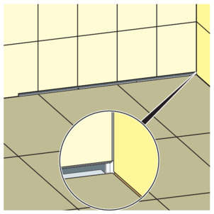 Shower channel, 4967.10, gap between floor covering and wall