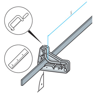Shower channel, 4967.10, shorten and deburr the standing grate