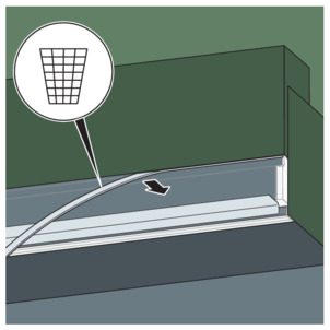 Shower channel, 4967.10, remove protective insert
