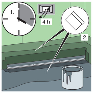 Shower channel, 4967.10, apply second layer of bonded sealing