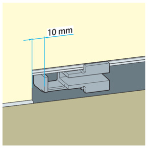 Shower channel, 4967.10, mount the standing grate holder
