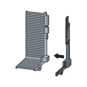 Shower channel, VarioWand, assemble the closing piece for the left side