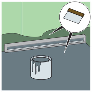Shower channel, 4967.10, apply first layer of bonded sealing
