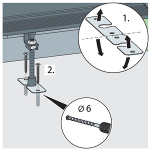 Shower channel, 4967.10, secure the feet in place