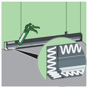 Shower channel, 4967.10, apply mounting adhesive