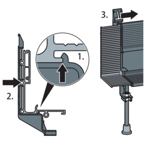 Shower channel, Advantix Vario, 4967.10, cut the distance adjustment and channel holder to length