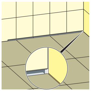 Shower channel, 4967.10, gap between floor covering and wall