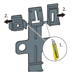 Shower channel, Advantix Vario, 4967.10, cut the distance adjustment and channel holder to length