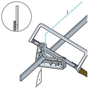 Shower channel, 4967.10, shorten and deburr the standing grate