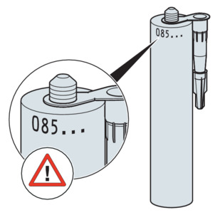 Mounting adhesive, filling date