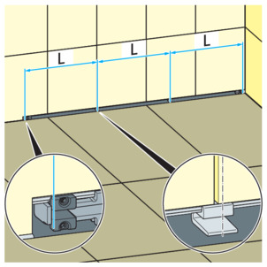 Shower channel, 4967.10, fasten the standing grate holders