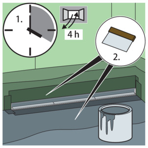 Shower channel, 4967.10, apply second layer of bonded sealing