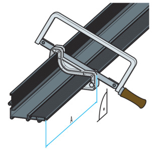 Shower channel, VarioWand, cut profile to length.