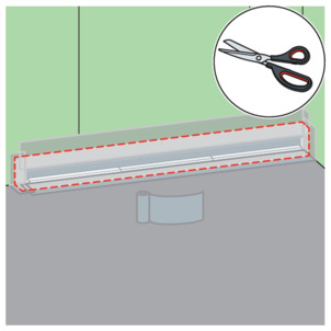 Shower channel, 4967.10, cut the sealing tape to size