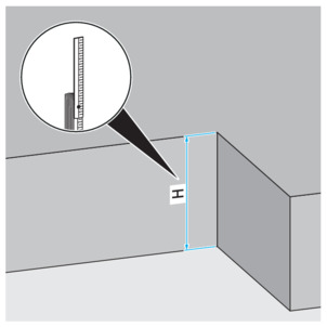 Shower channel, 4967.10, determine screed height