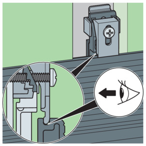 Shower channel, VarioWand, check the seat of the channel holder