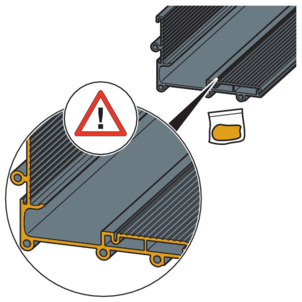 Shower channel, VarioWand, lubricate profile