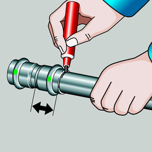 Sanpress Inox, mark the insertion depth