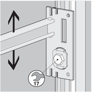 Urinal module, Steptec, tighten slot nut