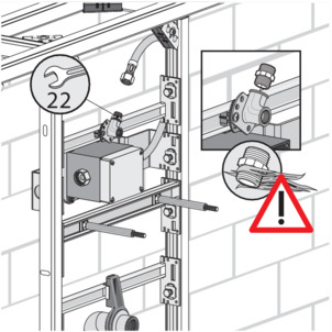 Urinal module, 8121.4, mount double nipple
