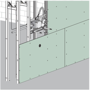 Urinal module, 8121.4, clad