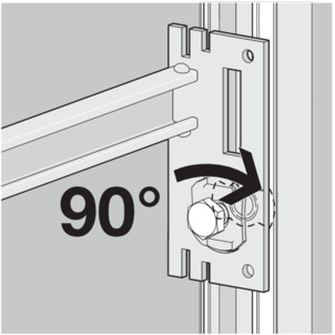Urinal module, Steptec, rotate slot nut by 90°