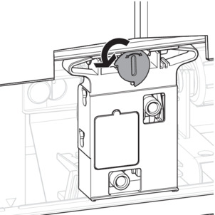 WC flush plate, prepare installation, loosen mechanism