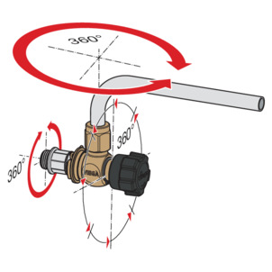 Easytop, 2223.3, extraction valve, axes of rotation