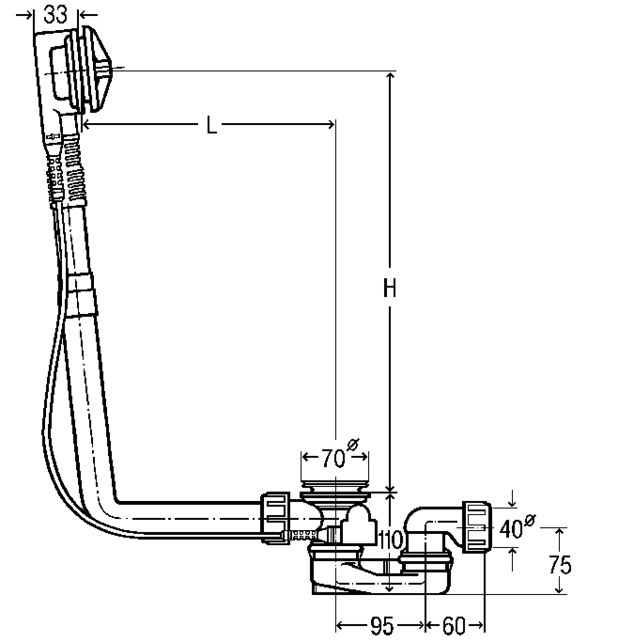 Multiplex functional unit, dimensional drawing