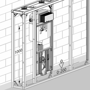 Steptec, 8461.21, WC module, dimensions