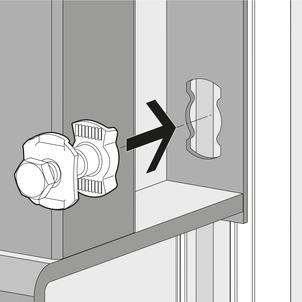 Steptec, attach module, insert slot nut