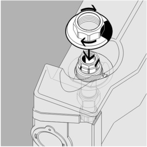 Steptec, WC module, screw on plastic union nut