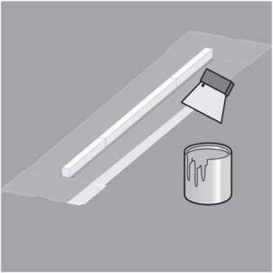 Shower channel, 4966.19, mounting with tile end rail, apply tile adhesive