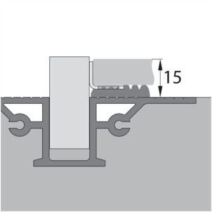 Shower channel, 4966.19, mounting with tile end rail, mounting height 15 mm