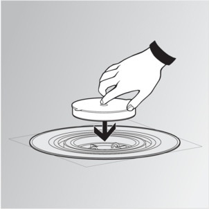 Siphon coupe-feu, mise en place du bouchon de protection
