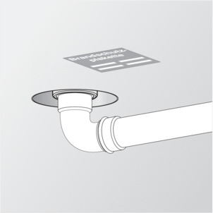 Siphon coupe-feu, fixation de la plaquette de protection incendie