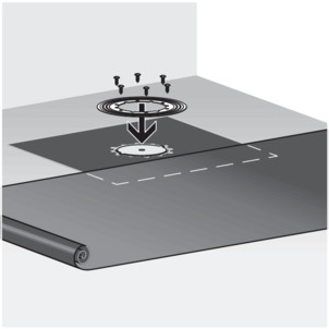 Floor drain, Advantix, attach sealing flange onto sealing collar